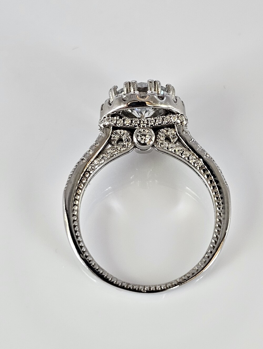 Genuine Moissanite 3 Carat Ring 18K White Gold Vermeil Size 8! - Picture 3 of 15